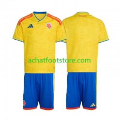 Maillot Colombie Domicile Tenue pour Enfant Coupe du Monde 2026 Manche Courte
