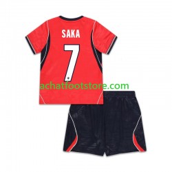 Maillot Angleterre Bukayo Saka 7 Extérieur Tenue pour Enfant Coupe du Monde 2026 Manche Courte