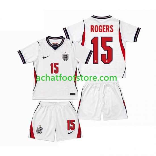 Maillot Angleterre Morgan Rogers 15 Domicile Tenue pour Enfant Coupe du Monde 2026 Manche Courte