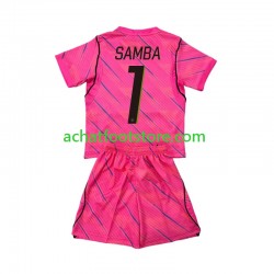 Maillot France Brice Samba 1 Gardien Extérieur Tenue pour Enfant Coupe du Monde 2026 Manche Courte