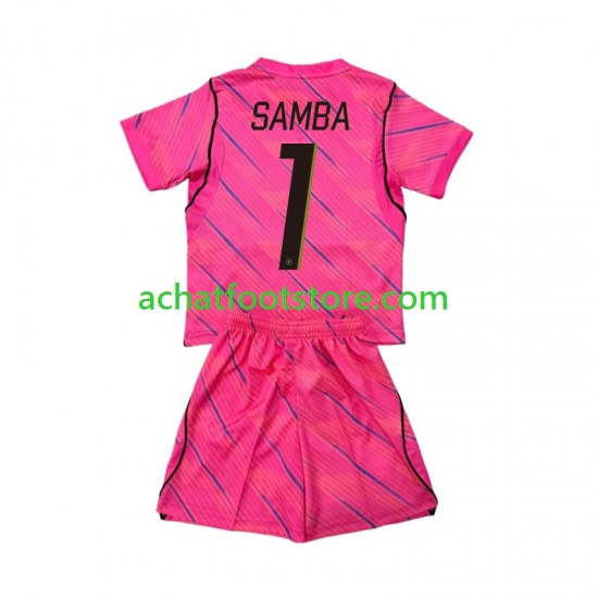 Maillot France Brice Samba 1 Gardien Extérieur Tenue pour Enfant Coupe du Monde 2026 Manche Courte