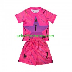 Maillot France Brice Samba 1 Gardien Extérieur Tenue pour Enfant Coupe du Monde 2026 Manche Courte