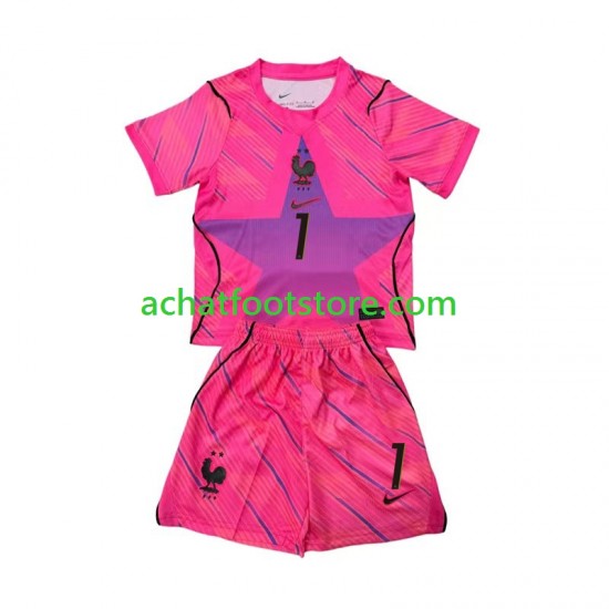 Maillot France Brice Samba 1 Gardien Extérieur Tenue pour Enfant Coupe du Monde 2026 Manche Courte