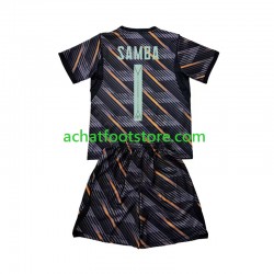 Maillot France Brice Samba 1 Gardien Domicile Tenue pour Enfant Coupe du Monde 2026 Manche Courte