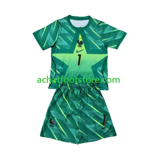 Maillot France Brice Samba 1 Gardien 3ème Tenue pour Enfant Coupe du Monde 2026 Manche Courte