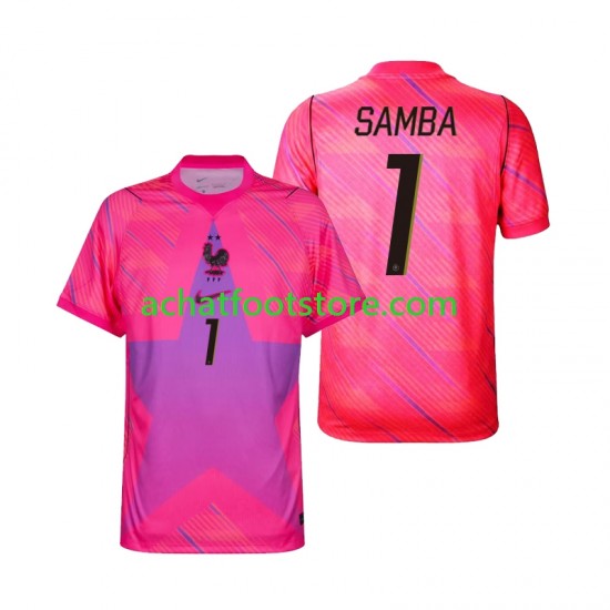 Maillot France Brice Samba 1 Gardien Extérieur Tenue pour Homme Coupe du Monde 2026 Manche Courte