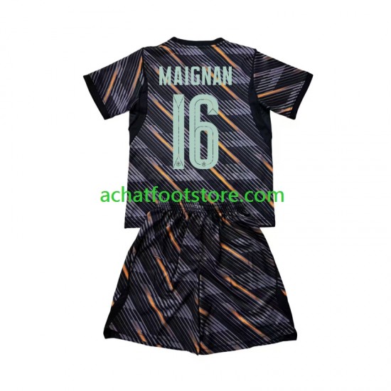 Maillot France Mike Maignan 16 Gardien Domicile Tenue pour Enfant Coupe du Monde 2026 Manche Courte