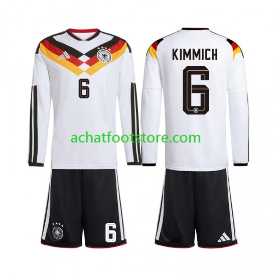 Maillot Allemagne Joshua Kimmich 6 Domicile Tenue pour Enfant Coupe du Monde 2026 Manche Longue