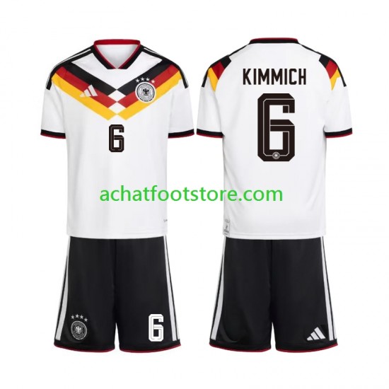 Maillot Allemagne Joshua Kimmich 6 Domicile Tenue pour Enfant Coupe du Monde 2026 Manche Courte