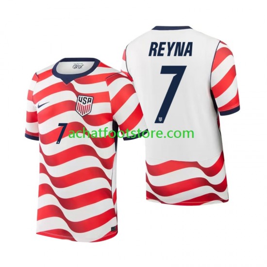 Maillot Giovanni Reyna 7 Domicile Tenue pour Homme Coupe du Monde 2026 Manche Courte