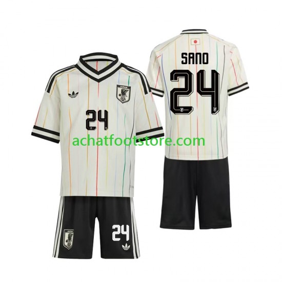 Maillot Japon Kaishu Sano 24 Extérieur Tenue pour Enfant Coupe du Monde 2026 Manche Courte