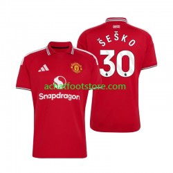 Maillot Manchester United Benjamin Sesko 30 Domicile Tenue pour Homme 2026-2027 Manche Courte
