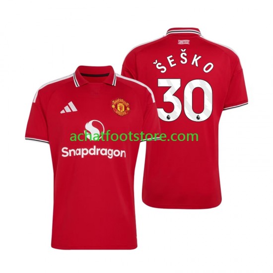 Maillot Manchester United Benjamin Sesko 30 Domicile Tenue pour Homme 2026-2027 Manche Courte