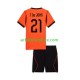 Maillot Pays-Bas Frenkie de Jong 21 Domicile Tenue pour Enfant Coupe du Monde 2026 Manche Courte