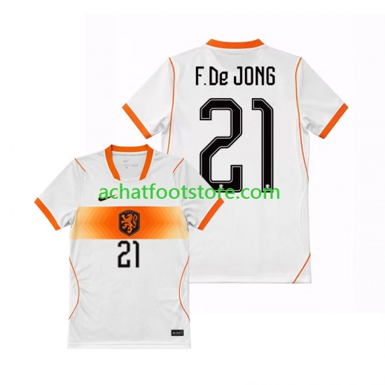 Maillot Pays-Bas Frenkie de Jong 21 Extérieur Tenue pour Homme Coupe du Monde 2026 Manche Courte