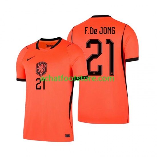 Maillot Pays-Bas Frenkie de Jong 21 Domicile Tenue pour Homme Coupe du Monde 2026 Manche Courte