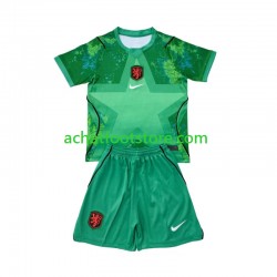 Maillot Pays-Bas Gardien 3ème Tenue pour Enfant Coupe du Monde 2026 Manche Courte