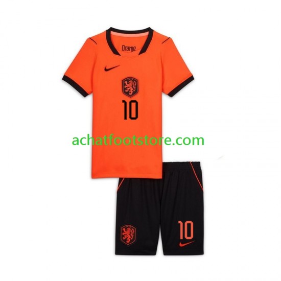 Maillot Pays-Bas Memphis Depay 10 Domicile Tenue pour Enfant Coupe du Monde 2026 Manche Courte