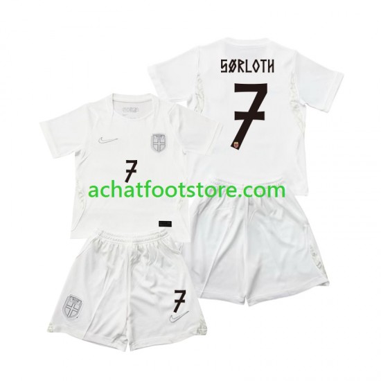 Maillot Norvège Alexander Sorloth 7 3ème Tenue pour Enfant Coupe du Monde 2026 Manche Courte