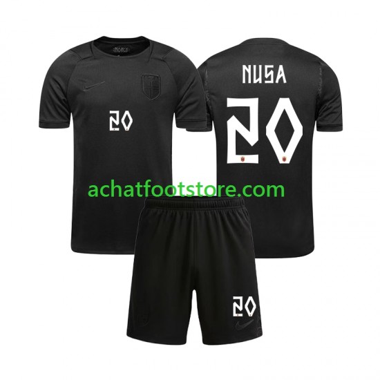 Maillot Norvège Antonio NUSA 20 Extérieur Tenue pour Enfant Coupe du Monde 2026 Manche Courte