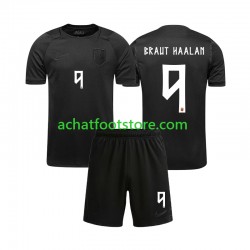 Maillot Norvège Braut Haaland 9 Extérieur Tenue pour Enfant Coupe du Monde 2026 Manche Courte