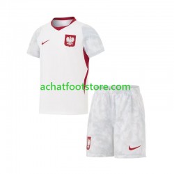Maillot Pologne Domicile Tenue pour Enfant Coupe du Monde 2026 Manche Courte