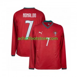 Maillot Portugal Cristiano Ronaldo 7 Domicile Tenue pour Homme Coupe du Monde 2026 Manche Longue