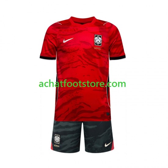 Maillot Corée du Sud Domicile Tenue pour Enfant Coupe du Monde 2026 Manche Courte