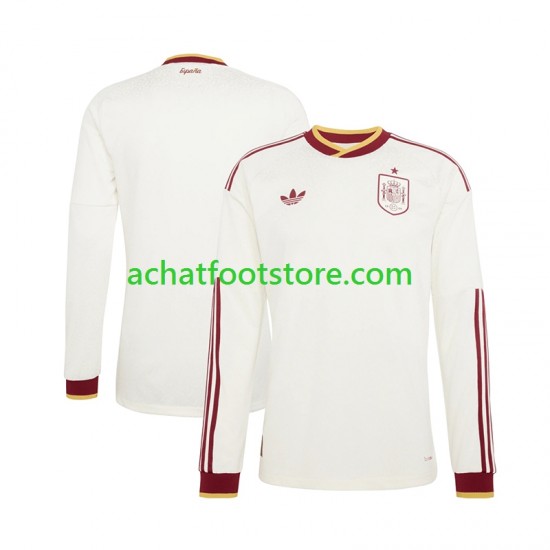 Maillot Espagne Extérieur Tenue pour Homme Coupe du Monde 2026 Manche Longue