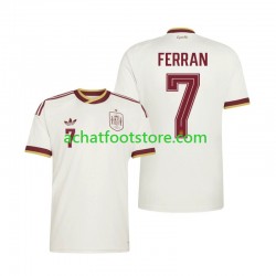 Maillot Espagne Ferran Torres 7 Extérieur Tenue pour Homme Coupe du Monde 2026 Manche Courte