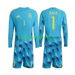Maillot Espagne David Raya 1 Gardien Domicile Tenue pour Enfant Coupe du Monde 2026 Manche Longue
