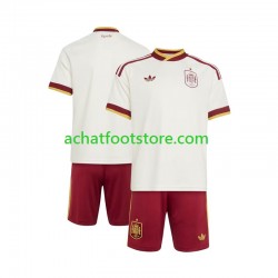 Maillot Espagne Extérieur Tenue pour Enfant Coupe du Monde 2026 Manche Courte