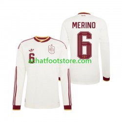 Maillot Espagne Mikel Merino 6 Extérieur Tenue pour Homme Coupe du Monde 2026 Manche Longue