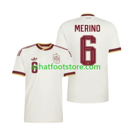 Maillot Espagne Mikel Merino 6 Extérieur Tenue pour Homme Coupe du Monde 2026 Manche Courte