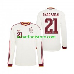 Maillot Espagne Mikel Oyarzabal 21 Extérieur Tenue pour Homme Coupe du Monde 2026 Manche Longue