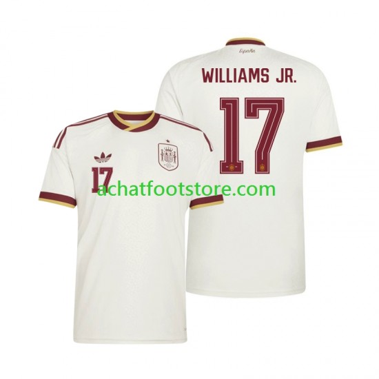 Maillot Espagne Nico Williams 17 Extérieur Tenue pour Homme Coupe du Monde 2026 Manche Courte