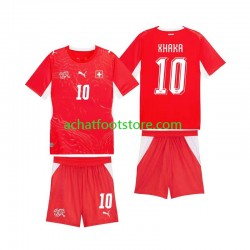 Maillot Suisse Granit Xhaka 10 Domicile Tenue pour Enfant Coupe du Monde 2026 Manche Courte