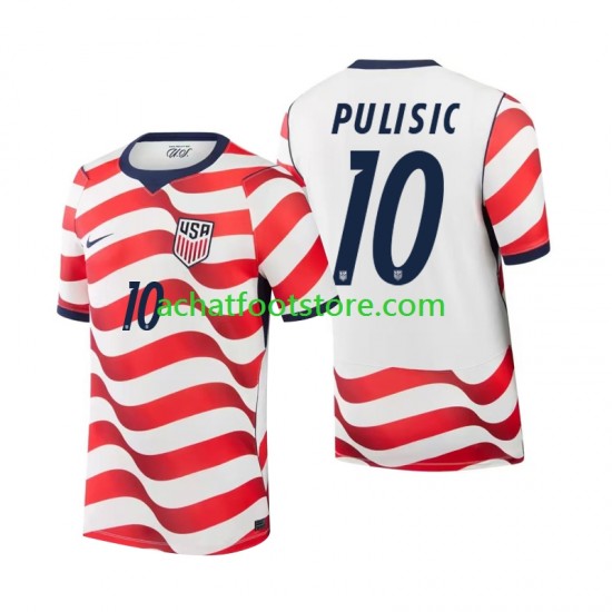 Maillot États-Unis Christian Pulisic 10 Domicile Tenue pour Homme Coupe du Monde 2026 Manche Courte
