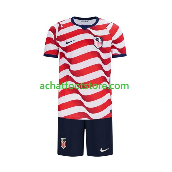 Maillot États-Unis Domicile Tenue pour Enfant Coupe du Monde 2026 Manche Courte