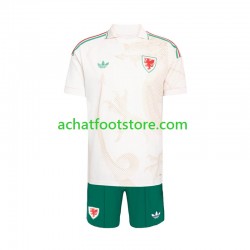 Maillot Pays de Galles Extérieur Tenue pour Enfant Coupe du Monde 2026 Manche Courte