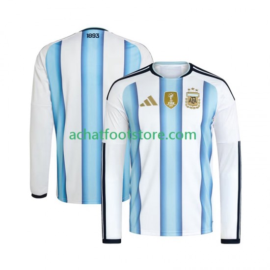 Maillot Argentine Domicile Tenue pour Homme Coupe du Monde 2026 Manche Longue