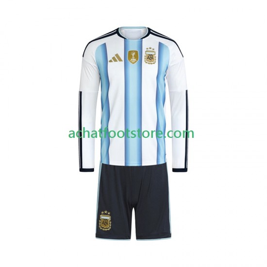 Maillot Argentine Domicile Tenue pour Enfant Coupe du Monde 2026 Manche Longue
