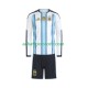Maillot Argentine Domicile Tenue pour Enfant Coupe du Monde 2026 Manche Longue