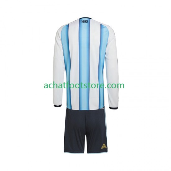Maillot Argentine Domicile Tenue pour Enfant Coupe du Monde 2026 Manche Longue