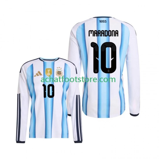Maillot Argentine Maradona 10 Domicile Tenue pour Homme Coupe du Monde 2026 Manche Longue