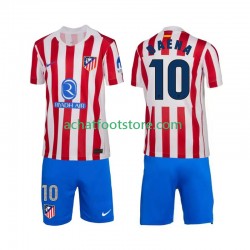 Maillot Atlético Madrid Alex Baena 10 Domicile Tenue pour Enfant 2025-2026 Manche Courte