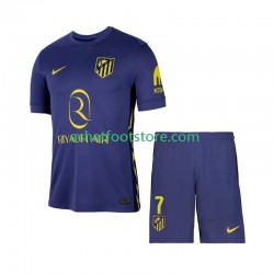 Maillot Atlético Madrid Antoine Griezmann 7 Extérieur Tenue pour Enfant 2025-2026 Manche Courte