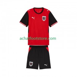 Maillot Autriche Domicile Tenue pour Enfant Coupe du Monde 2026 Manche Courte