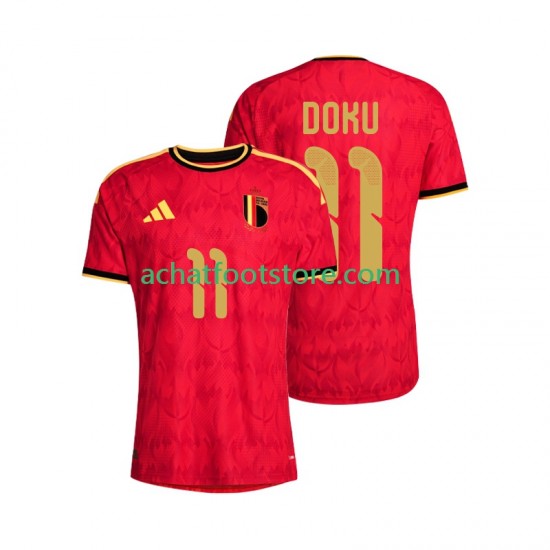 Maillot Belgique Jeremy Doku 11 Domicile Tenue pour Homme Coupe du Monde 2026 Manche Courte
