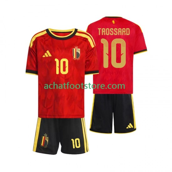 Maillot Belgique Leandro Trossard 10 Domicile Tenue pour Enfant Coupe du Monde 2026 Manche Courte